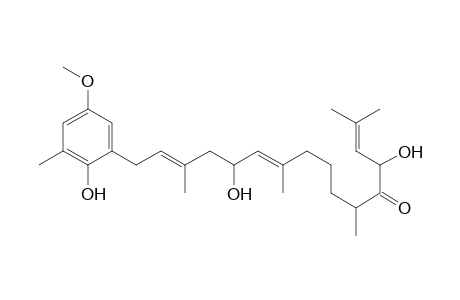 (10E,14E)-16-(5-methoxy-3-methyl-2-oxidanyl-phenyl)-2,6,10,14-tetramethyl-4,12-bis(oxidanyl)hexadeca-2,10,14-trien-5-one