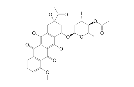 7-O-(4-O-ACETYL-3-IODO-2,3,6-TRIDEOXY-ALPHA-L-ARABINO-HEXOPYRANOSYL)-DAUNOMYCINONE