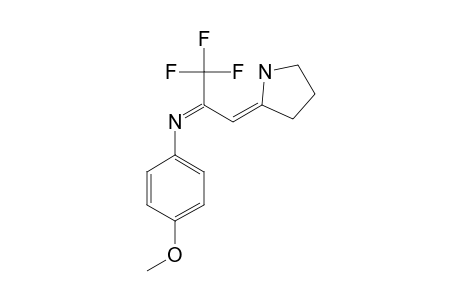 N(2)-(4-METHOXYPHENYL)-3-(2-PYRROLIDINYLIDENE)-1,1,1-TRIFLUORO-2-PROPANIMINE