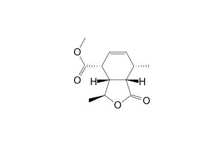 (1R*,2R*,5S*,6S*,9S*)-2-(Methoxycarbonyl)-5,9-dimethyl-8-oxabicyclo[4.3.0]non-3-en-7-one