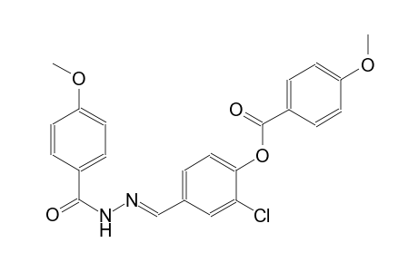 2-chloro-4-{(E)-[(4-methoxybenzoyl)hydrazono]methyl}phenyl 4-methoxybenzoate