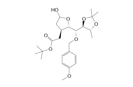 {(2S,3R)-5-Hydroxy-2-[(R)-(4-methoxy-benzyloxy)-((4S,5R)-2,2,5-trimethyl-[1,3]dioxolan-4-yl)-methyl]-tetrahydro-furan-3-yl}-acetic acid tert-butyl ester