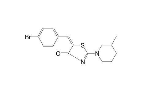 (5E)-5-(4-bromobenzylidene)-2-(3-methyl-1-piperidinyl)-1,3-thiazol-4(5H)-one