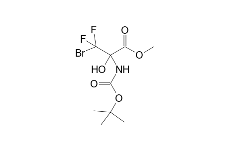 3-Bromo-2-(tert-butoxycarbonylamino)-3,3-difluoro-2-hydroxy-propionic acid methyl ester