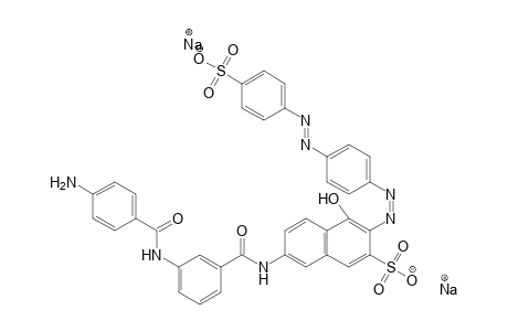 2-Naphthalenesulfonic acid, 7-[[3-[(4-aminobenzoyl)amino]Azo]-, disodium salt, Benzoyl]amino]-4-hydroxy-3-[[4-[(4-sulfophenyl)azo]phenyl]