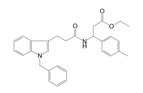 3-(4-Methylphenyl)-3-[[1-oxo-3-[1-(phenylmethyl)-3-indolyl]propyl]amino]propanoic acid ethyl ester
