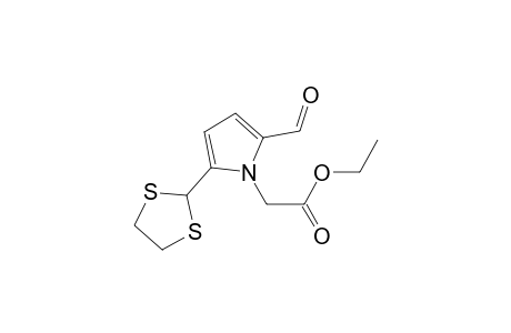 1H-Pyrrole-1-acetic acid, 2-(1,3-dithiolan-2-yl)-5-formyl-, ethyl ester