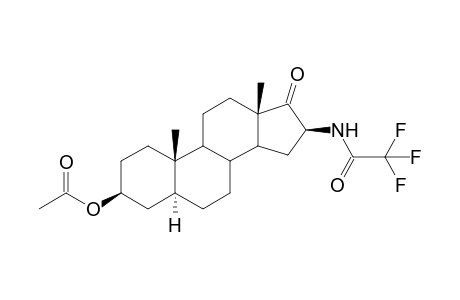 16.beta.-(Trifluoroacetamido)-17-oxo-5.alpha.-androstan-3.beta.-yl acetate