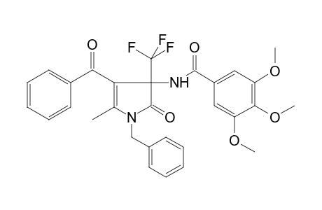 3,4,5-trimethoxy-N-[5-methyl-2-oxidanylidene-4-(phenylcarbonyl)-1-(phenylmethyl)-3-(trifluoromethyl)pyrrol-3-yl]benzamide