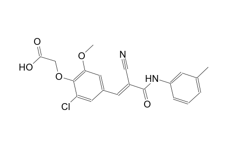 {2-chloro-4-[(1E)-2-cyano-3-oxo-3-(3-toluidino)-1-propenyl]-6-methoxyphenoxy}acetic acid