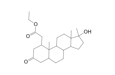 Ethyl (17-hydroxy-17-methyl-3-oxoandrostan-1-yl)acetate