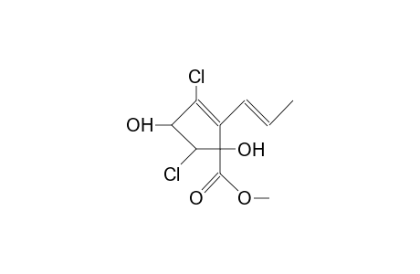 2-Allyl-3,5-dichloro-1,4-dihydroxycyclopent-2-enoic acid, methyl es