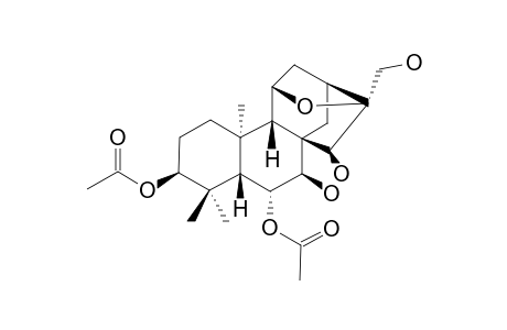 MELISSOIDESIN-K;3-BETA,6-ALPHA-DIACETOXY-7-BETA,15-BETA,17-TRIHYDROXY-11-BETA,16-BETA-EPOXY-ENT-KAURANE