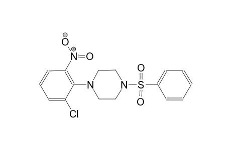 piperazine, 1-(2-chloro-6-nitrophenyl)-4-(phenylsulfonyl)-