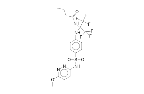 4-[1-Butyramido-2,2,2-trifluoro-1-(trifluoromethyl)ethylamino]-N-(6-methoxy-3-pyridazinyl)benzenesulfonamide