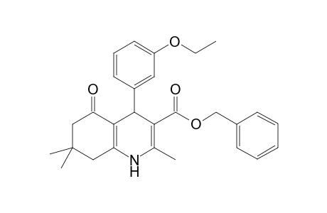 (phenylmethyl) 4-(3-ethoxyphenyl)-2,7,7-trimethyl-5-oxidanylidene-1,4,6,8-tetrahydroquinoline-3-carboxylate
