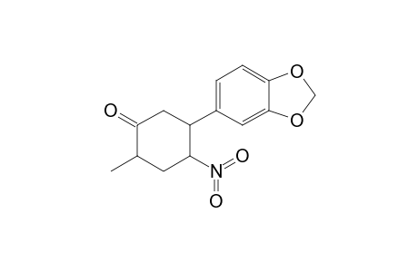 2-Methyl-5-(3,4-methylenedioxyphenyl)-4-nitrocyclohexanone