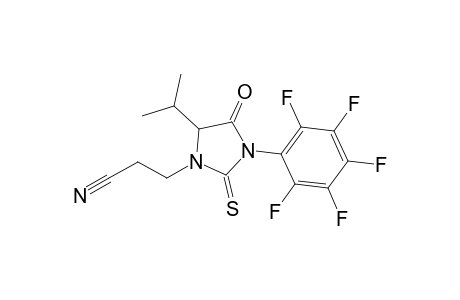 3-(2-Cyanoethyl)-4-isopropyl-1-(pentafluorophenyl)-2-thioxoimidazol-5-one