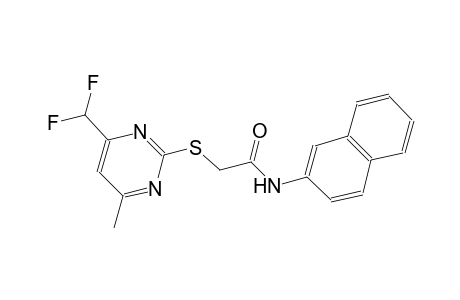 2-{[4-(difluoromethyl)-6-methyl-2-pyrimidinyl]sulfanyl}-N-(2-naphthyl)acetamide