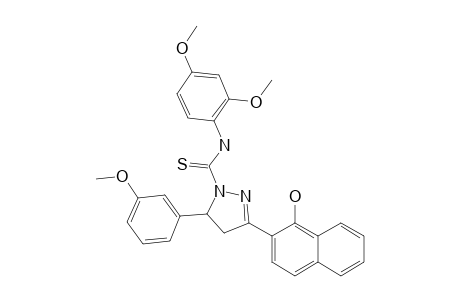 N-(2,4-DIMETHOXYPHENYL)-3-(1-HYDROXY-NAPHTHALEN-2-YL)-5-(3-METHOXYPHENYL)-PYRAZOLINE-1-CARBOTHIOAMIDE
