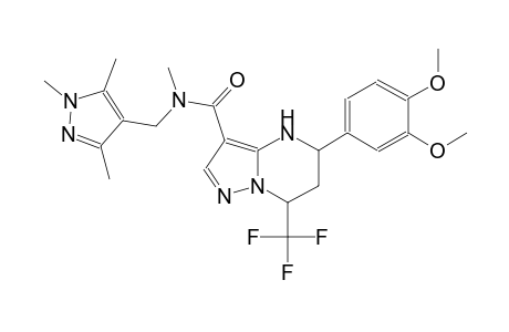 5-(3,4-dimethoxyphenyl)-N-methyl-7-(trifluoromethyl)-N-[(1,3,5-trimethyl-1H-pyrazol-4-yl)methyl]-4,5,6,7-tetrahydropyrazolo[1,5-a]pyrimidine-3-carboxamide