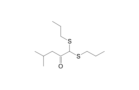 4-Methyl-1,1-di(propylthio)-2-pentanone