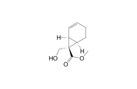 Bicyclo[4.1.0]hept-2-ene-7-carboxylic acid, 7-(hydroxymethyl)-, methyl ester, (1.alpha.,6.alpha.,7.beta.)-