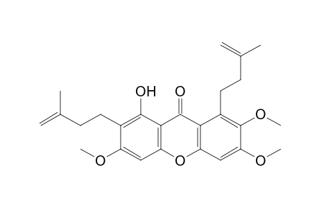 9H-Xanthen-9-one, 1-hydroxy-3,6,7-trimethoxy-2,8-bis(3-methyl-3-butenyl)-