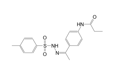 N-(4-{(1Z)-N-[(4-methylphenyl)sulfonyl]ethanehydrazonoyl}phenyl)propanamide