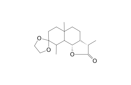 (11s)-3,3-(ethylenedioxy)eudesmano-13,6-alpha.-lactone