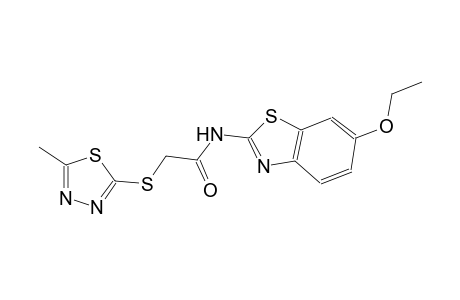 N-(6-ethoxy-1,3-benzothiazol-2-yl)-2-[(5-methyl-1,3,4-thiadiazol-2-yl)sulfanyl]acetamide