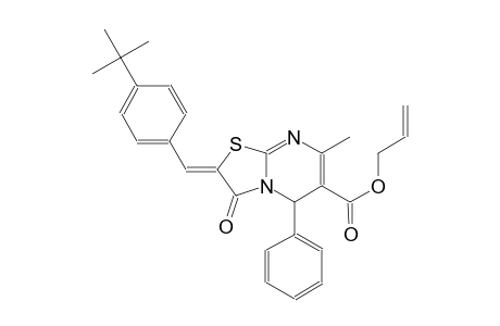 allyl (2Z)-2-(4-tert-butylbenzylidene)-7-methyl-3-oxo-5-phenyl-2,3-dihydro-5H-[1,3]thiazolo[3,2-a]pyrimidine-6-carboxylate
