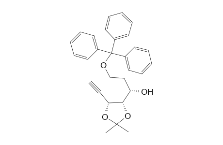 1-[5-(1-Ethynyl-2,2-dimethyl-(4S,5R)-1,3-dioxolan-4-yl]-3-triphenylmethyloxy-(1S)-propan-1-ol