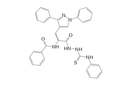 1-(2-Benzamido-3-(1,3-diphenyl-1H-pyrazole-4-yl)acryloyl)- 4-phenylthiosemicarbazide
