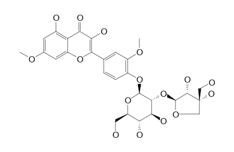 RHAMNAZIN-4'-O-BETA-[APIOSYL-(1->2)]-GLUCOSIDE