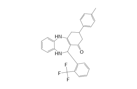 3-(4-Methylphenyl)-11-[2-(trifluoromethyl)phenyl]-2,3,4,5,10,11-hexahydro-1H-dibenzo[b,e][1,4]diazepin-1-one