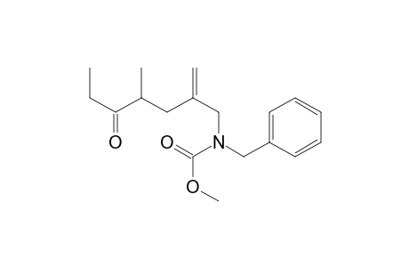 Methyl N-benzyl-N-(4-methyl-2-methylene-5-oxoheptyl)carbamate