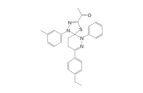 1-[8-(4-ethylphenyl)-1-(3-methylphenyl)-6-phenyl-4-thia-1,2,6,7-tetraazaspiro[4.5]deca-2,7-dien-3-yl]ethanone