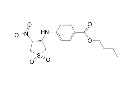4-[(1,1-diketo-4-nitro-2,5-dihydrothiophen-3-yl)amino]benzoic acid butyl ester