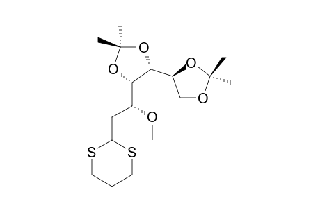 2-Deoxy-4,5:6,7-di-O-Isopropylidene-3-O-methyl-D-gluco-heptose Trimethylene Dithioacetal