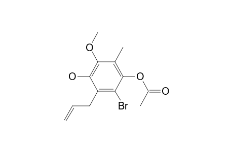 1,4-Benzenediol, 2-bromo-5-methoxy-6-methyl-3-(2-propenyl)-, 1-acetate