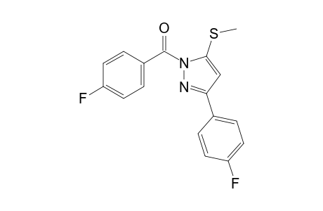 1-(p-fluorobenzoyl)-3-(p-fluorophenyl)-5-(methylthio)pyrazole