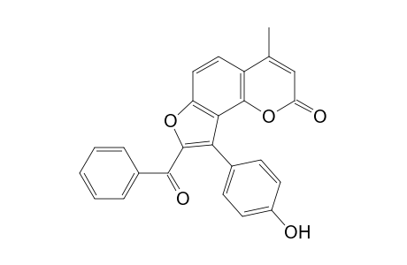 8-Benzoyl-9-(4-hydroxyphenyl)-4-methyl-2H-furo[2,3-h]chromen-2-one