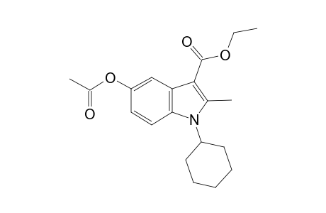 1H-Indole-3-carboxylic acid, 5-(acetyloxy)-1-cyclohexyl-2-methyl-, ethyl ester