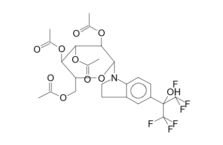 5-(2-HYDROXYHEXAFLUOROPROP-2-YL)-1-(TETRA-O-ACETYL-BETA-D-GLUCOPYRANOSYL)INDOLINE
