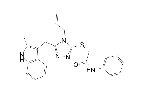 2-({4-allyl-5-[(2-methyl-1H-indol-3-yl)methyl]-4H-1,2,4-triazol-3-yl}sulfanyl)-N-phenylacetamide