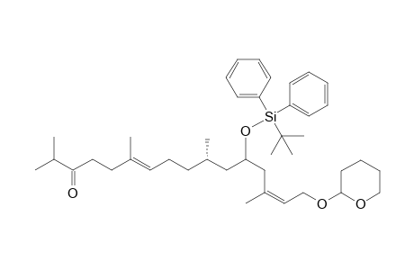(6E,10S,14Z)-12-[tert-butyl(diphenyl)silyl]oxy-2,6,10,14-tetramethyl-16-(2-oxanyloxy)-3-hexadeca-6,14-dienone