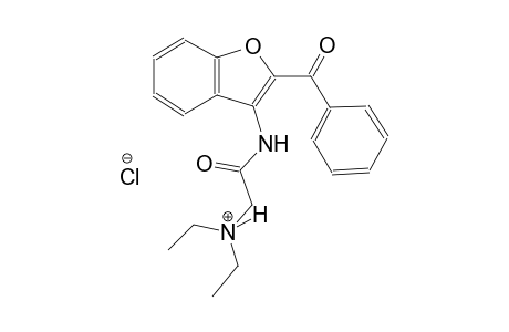 ethanaminium, 2-[(2-benzoyl-3-benzofuranyl)amino]-N,N-diethyl-2-oxo-, chloride