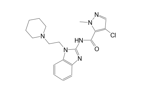 4-chloro-1-methyl-N-{1-[2-(1-piperidinyl)ethyl]-1H-benzimidazol-2-yl}-1H-pyrazole-5-carboxamide