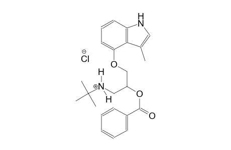 2-(benzoyloxy)-N-(tert-butyl)-3-[(3-methyl-1H-indol-4-yl)oxy]-1-propanaminium chloride